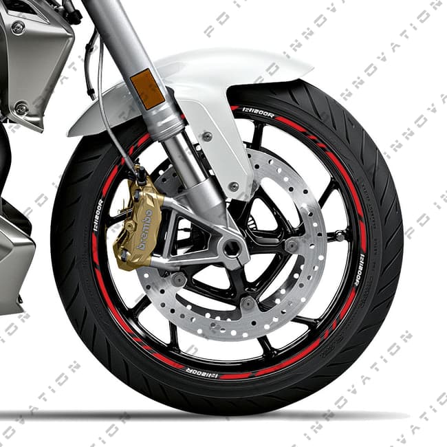 Wheel rim stripes with logos compatible with BMW R1200R 