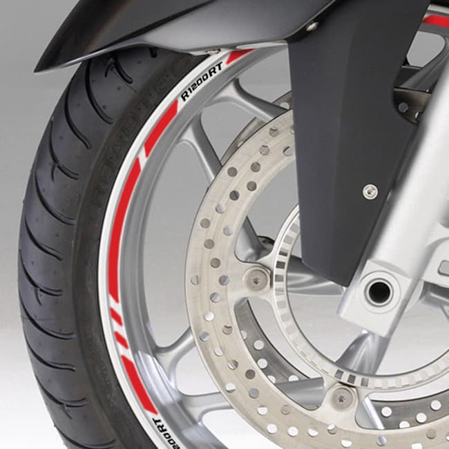 Wheel rim stripes with logos compatible with BMW R1200RT 