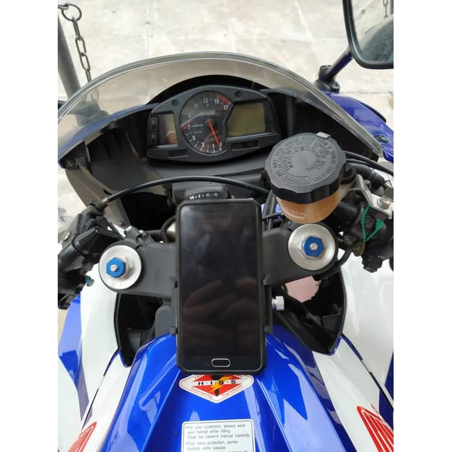 Universal fork stem yoke smartphone bracket for 19mm hole