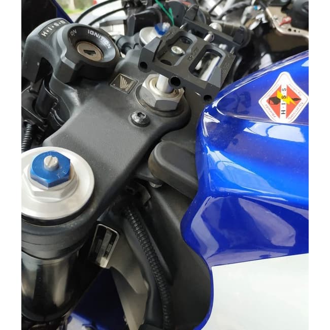 20.5-24.5mm Motorcycle Fork Stem Yoke Mount with Holder for iPhone 11 (sku 49107)