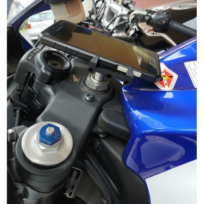 Universal fork stem yoke smartphone bracket for 19mm hole