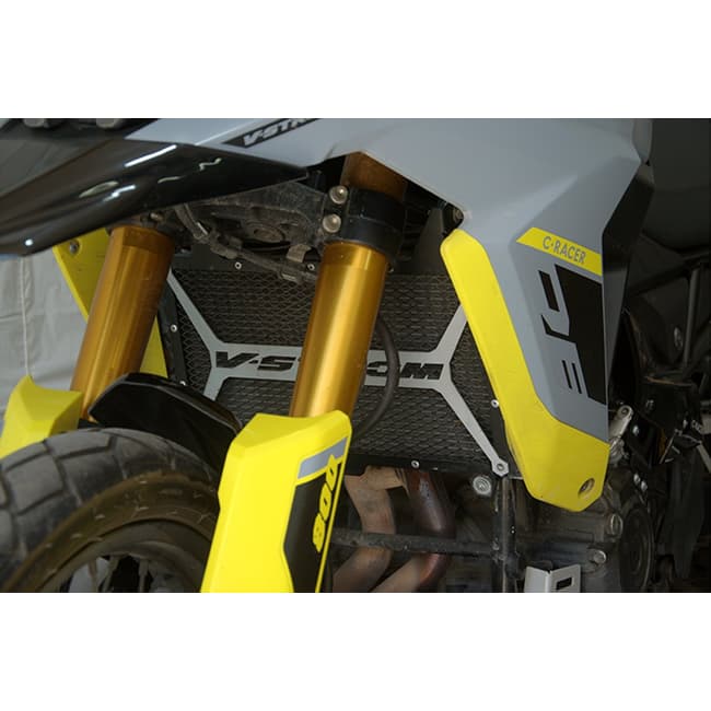 Radiator guard compatible with Suzuki V-Strom 800DE 2023-2025 black-silver