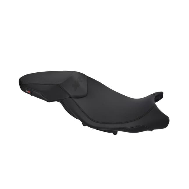 Husa scaun compatibil cu BMW S1000XR 2015-2019 neagra cu cusaturi negre (N)