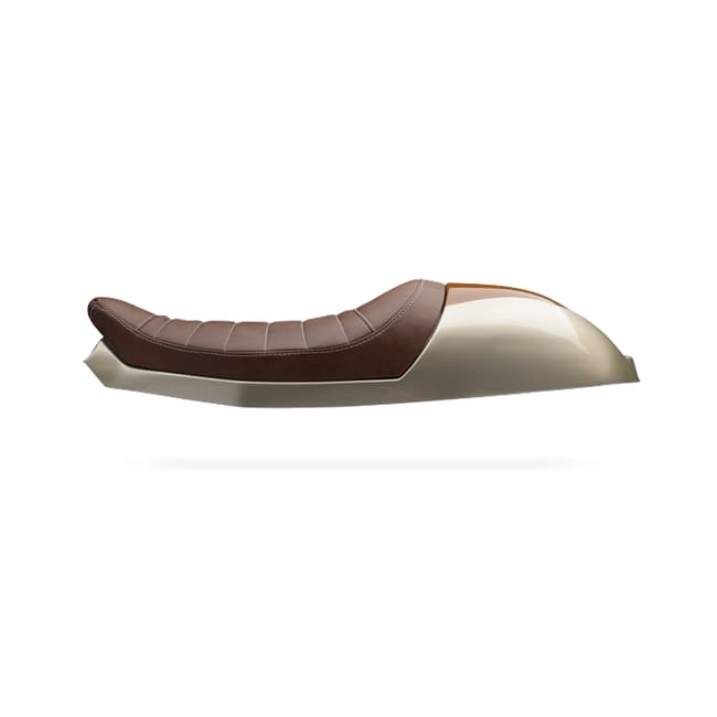 Cafe Racer seat compatible with Triumph Bonneville T100 2005-2016 (brown)