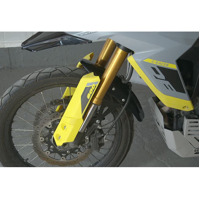 Labelbike 3D Resin Sticker Protections - For Suzuki V-Strom 800DE 2023 Fender/Mudguard, Yellow, Scratch Resistant