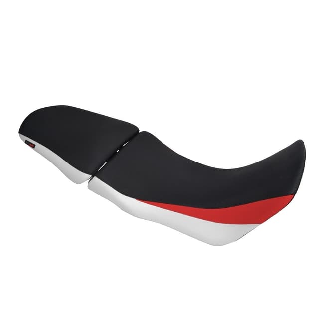 Seat cover compatible with Honda Africa Twin CRF1000L 2016-2020 black / white / red (ONLY compatible with the original LOW seat)