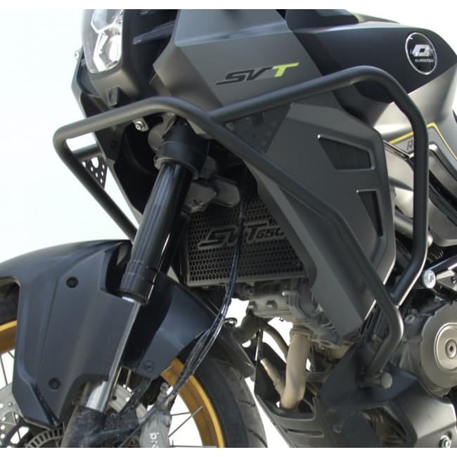 Cosmo radyatör koruma kapağı, QJ Motor SVT650 / SVT650X 2022-2026 modelleriyle uyumludur.
