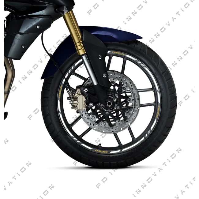 Wheel rim stripes with logos compatible with Triumph Tiger 1200 Rally Pro 2023 