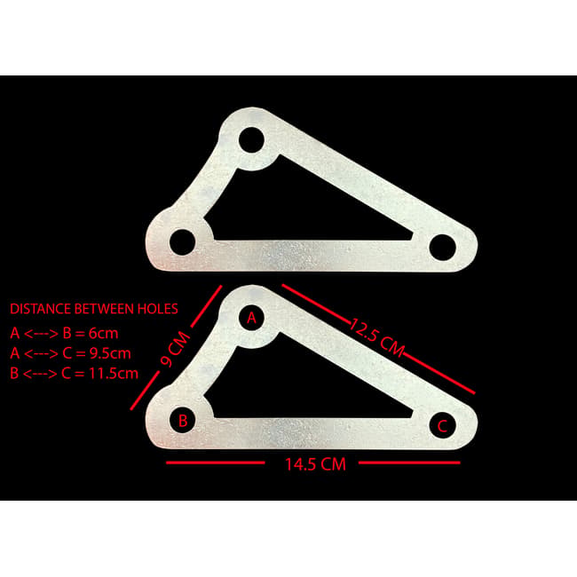 Lowering links compatible with Triumph Tiger 1050 2007-2019 (20mm)