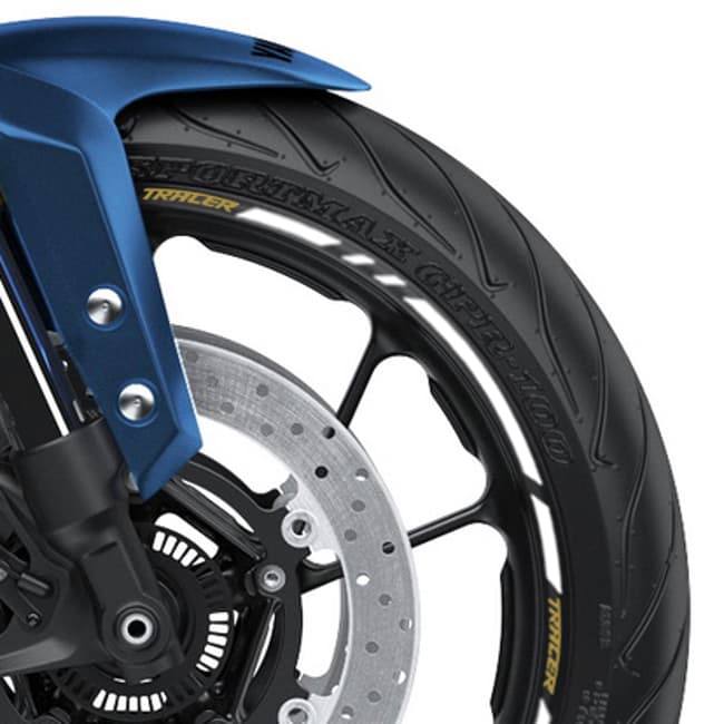 Adhesivos Para Llantas De Moto Yamaha Tracer 9 2021 - Resistentes, Fáciles De Colocar, Hechos En Italia