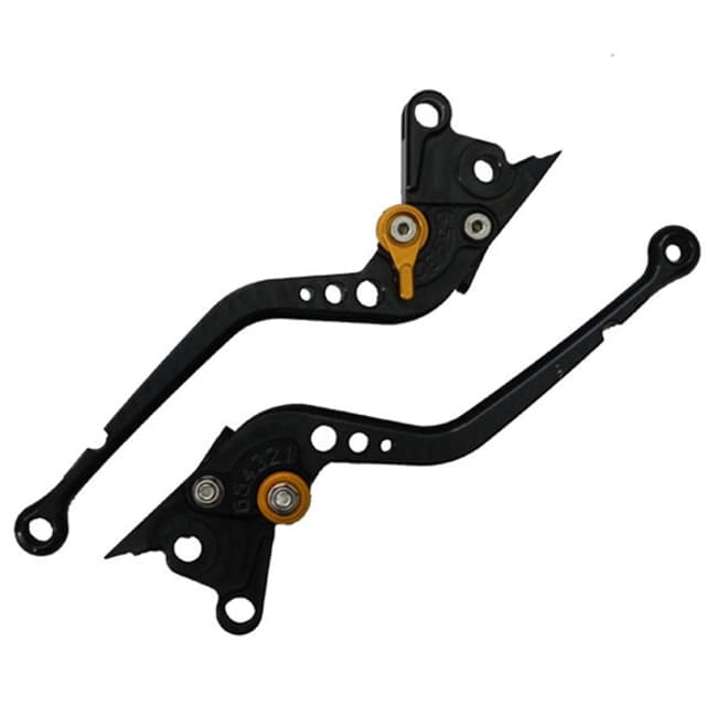 RR Racing adjustable levers compatible with Honda Transalp XLV650 / XLV700 black / gold