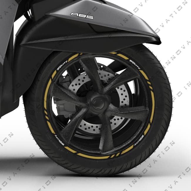 Wheel rim stripes with logos compatible with Yamaha Tricity