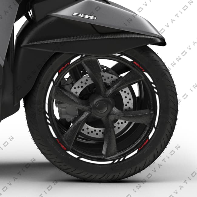 Wheel rim stripes with logos compatible with Yamaha Tricity