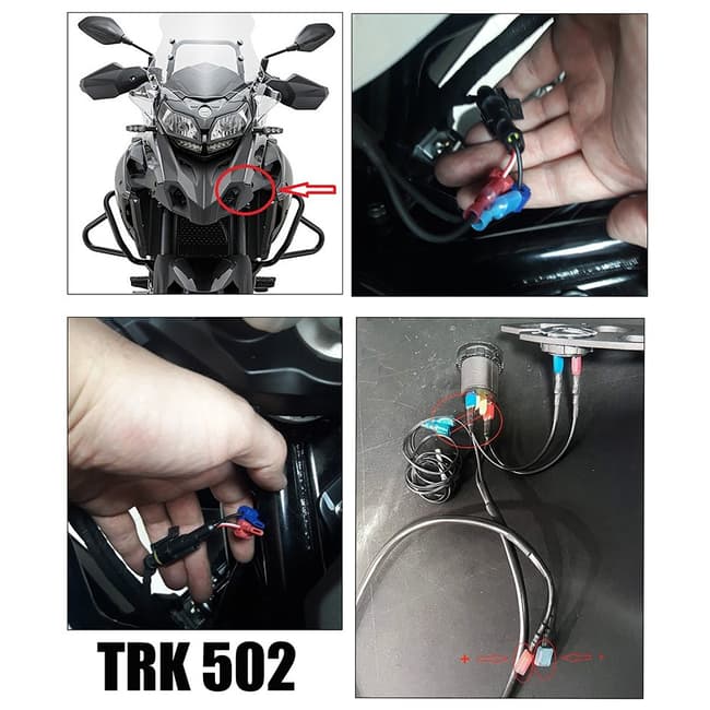 Cosmo Auxiliary bracket with voltmeter and thermometer compatible with Benelli TRK 502 / 502X (blue LCD)