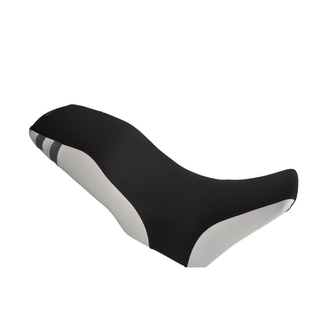 Seat cover compatible with Yamaha XT660Z Tenere 2008-2018 black / white / dark grey (D)