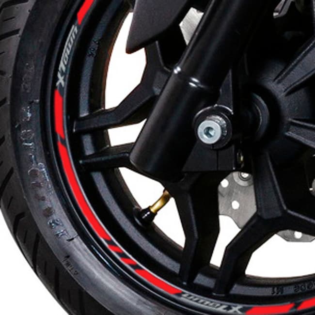 Wheel rim stripes with logos compatible with Kymco X-Town 