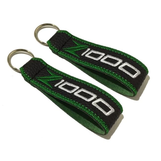 Portachiavi con cordino bifacciale compatibile con Kawasaki Z1000 (1 pz.)