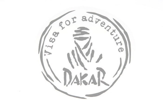 Dakar "Visa" sticker zilver