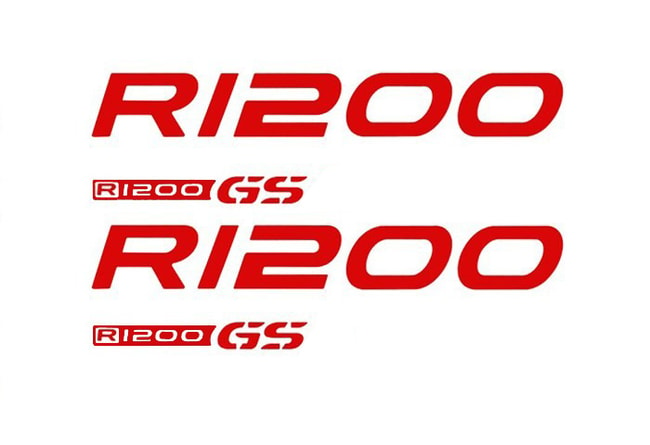 R1200GS '04-'12 kırmızı için rezervuar logoları kiti