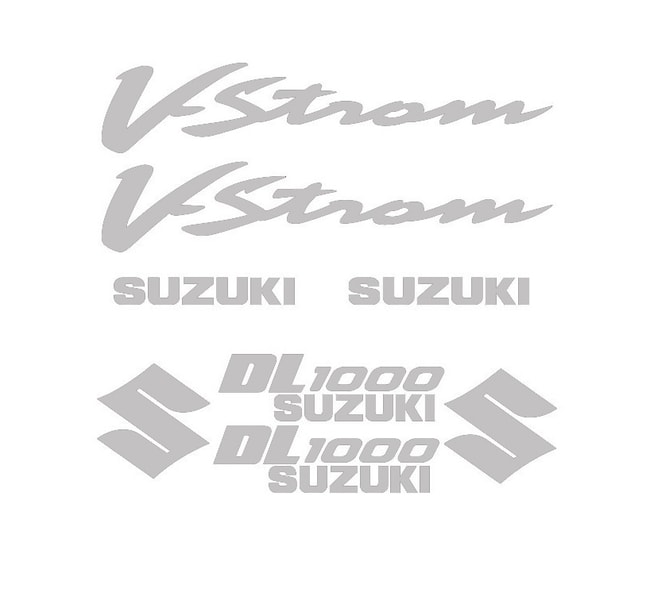 Suzuki V-Strom DL1000 kit d'autocollants argent