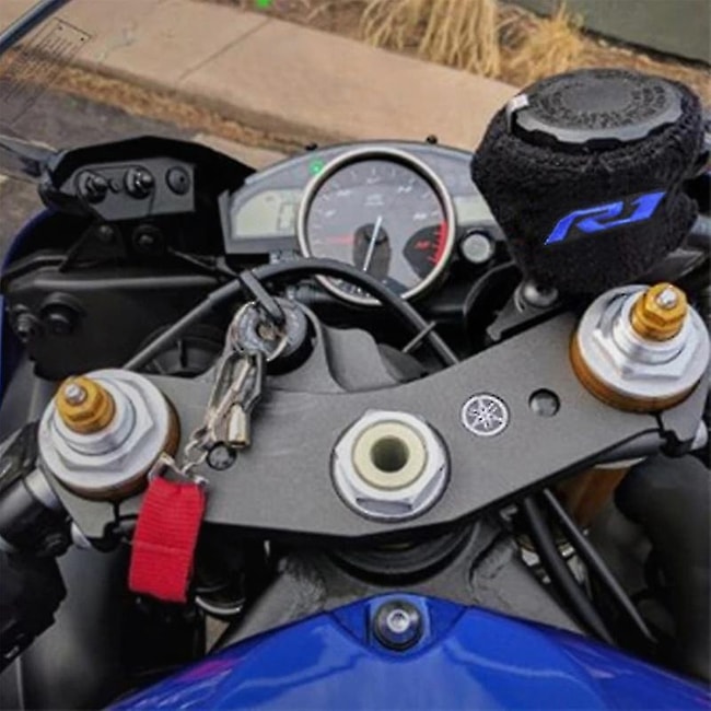 Brake/clutch fluid reservoir sock for Yamaha YZFR1 blue Moto Discovery