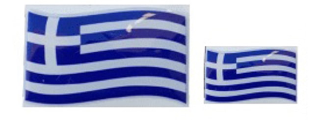 Decalcomania 3D con bandiera greca ondulata