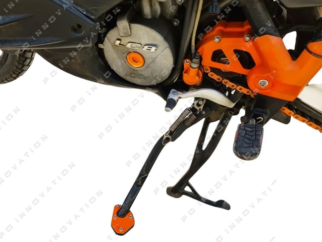 Side stand extension plate for KTM 950 / 990 Adventure '03-'12 orange