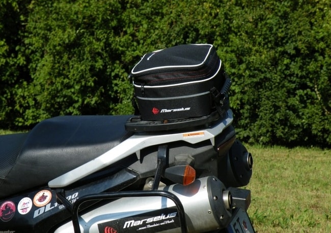 Bolsa trasera de motocicleta universal expandible