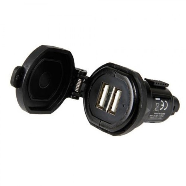 Dual USB adapter for DIN sockets (BMW type)