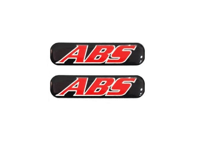 ABS 3D stickers black-red (pair)