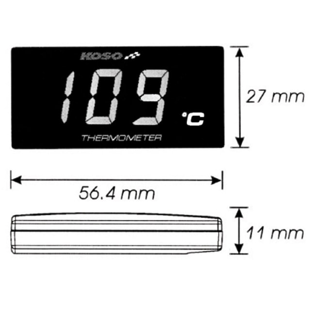 Koso Super Slim digital termometer blå