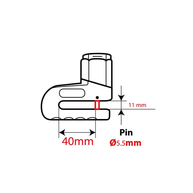 Remschijfslot Kinguard (Pin Ø 5,5mm)