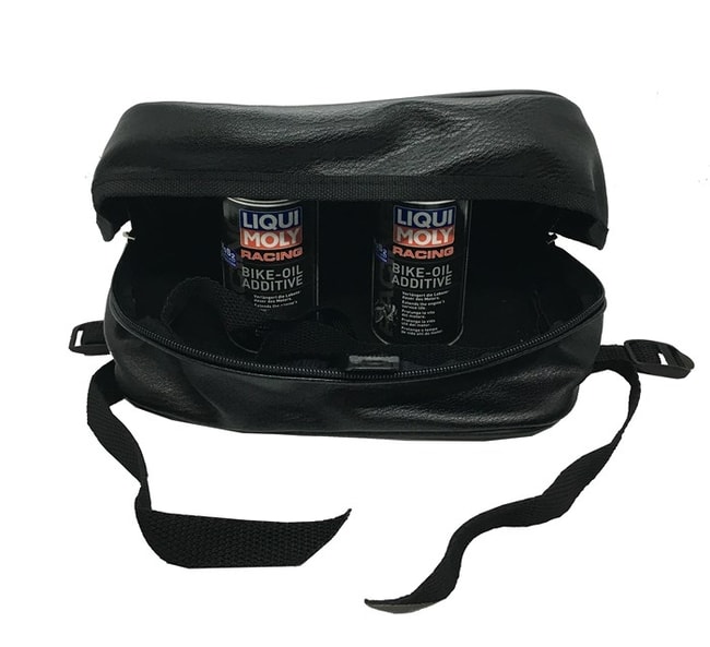 Sac De Fourche Moto Étanche - Cuir Synthétique - 2 Sangles - Compatible Harley Davidson Et Autres