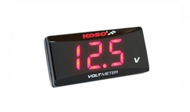 Koso Super Slim digitale voltmeter rood