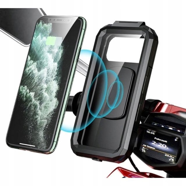 Universelle Smartphone-Hülle im X-Stil mit kabellosem Ladegerät (bis zu 7 Zoll)
