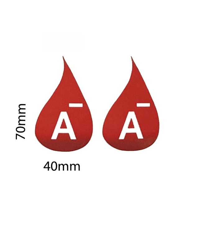 Zestaw naklejek z grupami krwi A-