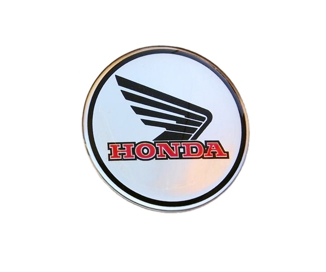 Honda runde 3D-Aufkleber Chrom