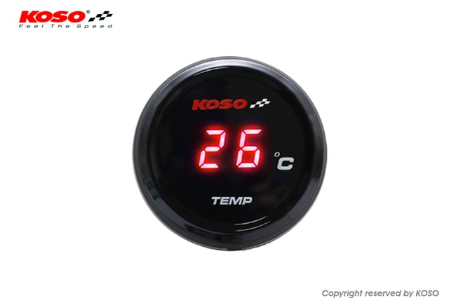 Koso Coin indicateur de temperature rouge
