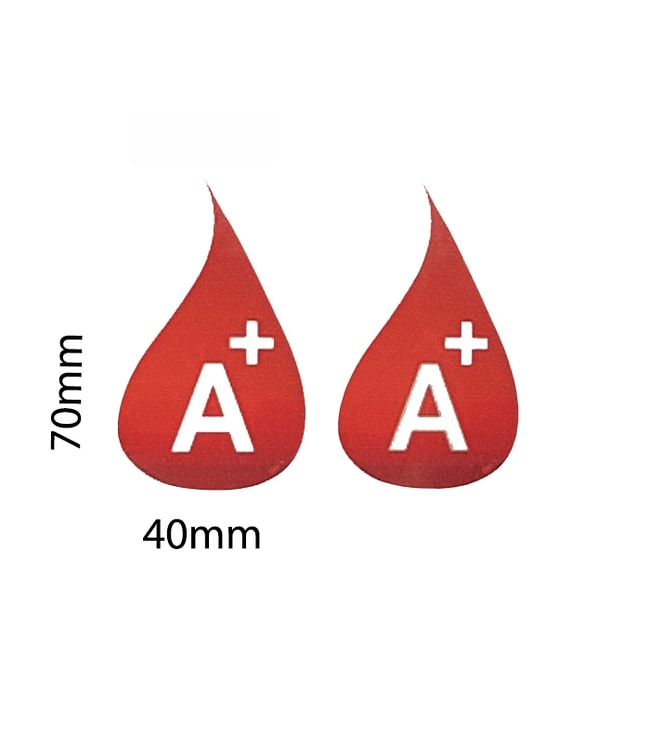 Bloedgroep stickers set A+