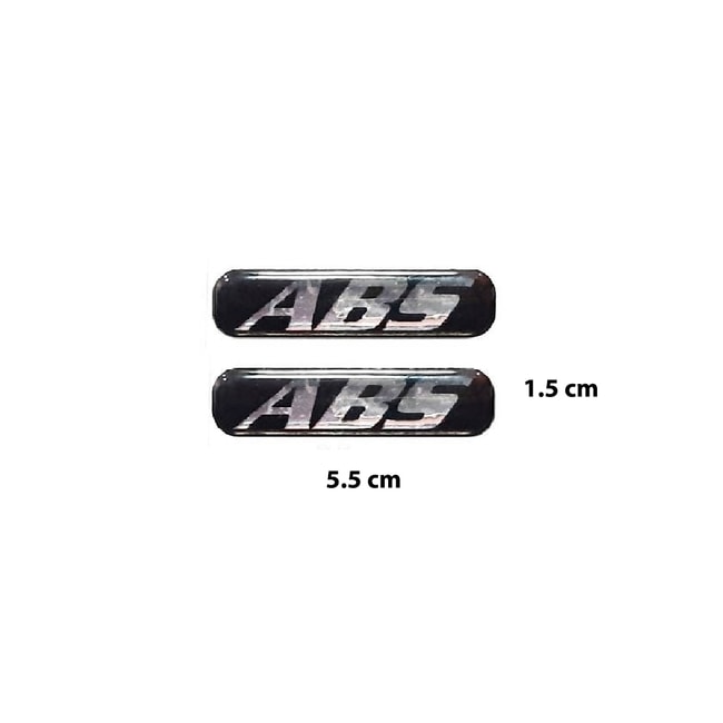 ABS 3D stickers black-chrome (pair)