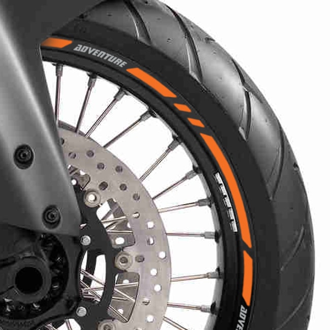 KTM Adventure wheel rim stripes with logos
