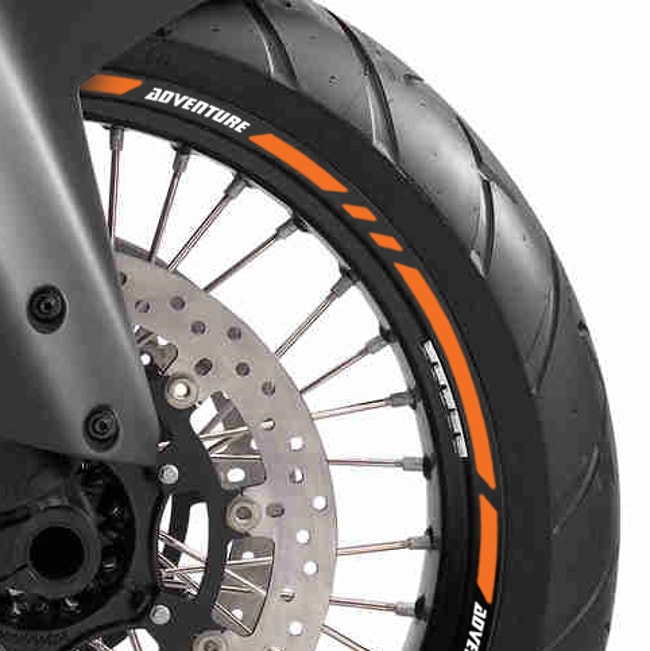 KTM Adventure wheel rim stripes with logos