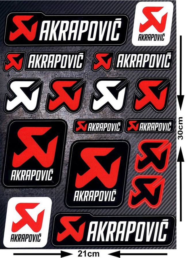 Kit de adesivos Akrapovic (18 unidades)