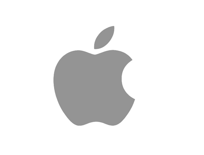 Apple logo stickers pair