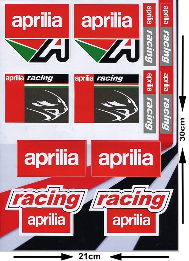 Aprilia stickersats (12 st.)