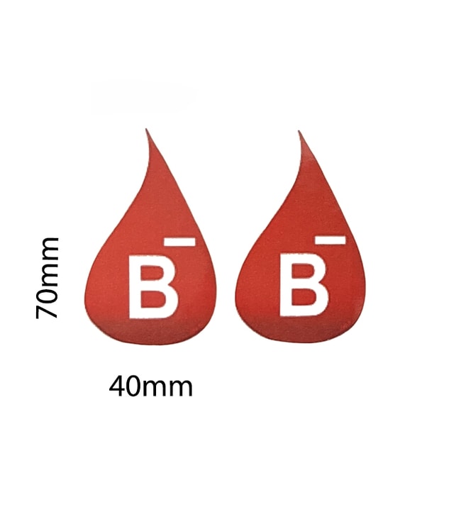 Bloedgroep stickers set B-