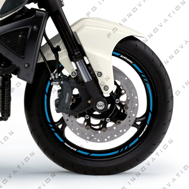 Suzuki B-King wheel rim stripes with logos