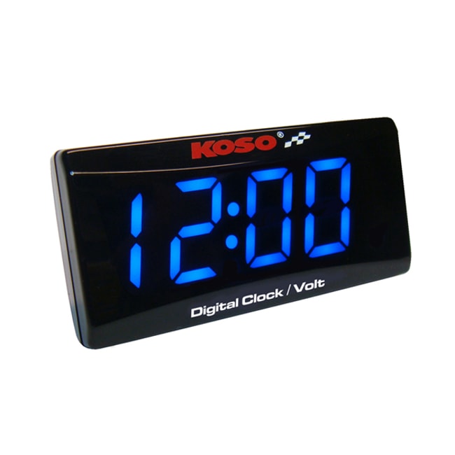 Voltímetro digital súper delgado Koso y reloj con retroiluminación azul