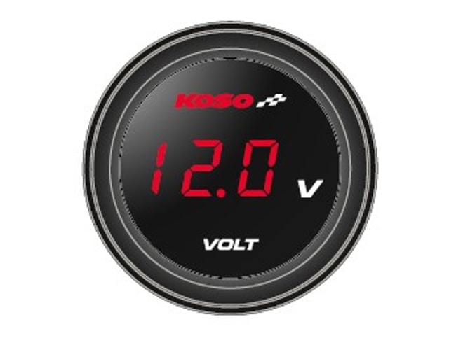 Koso Coin voltmeter rood