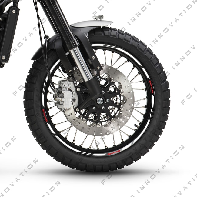 Cinta adhesiva para ruedas Benelli con logos